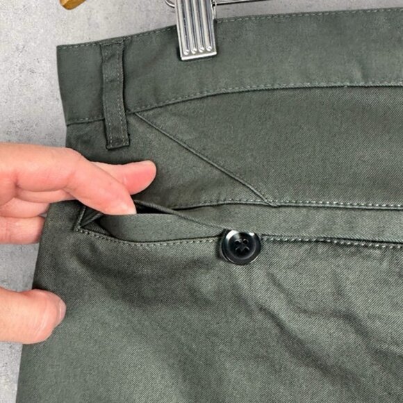 NWT Samsoe Bermuda Shorts Brown Size Large Button Fly Khaki Balder Minimal NEW L - Picture 10 of 16